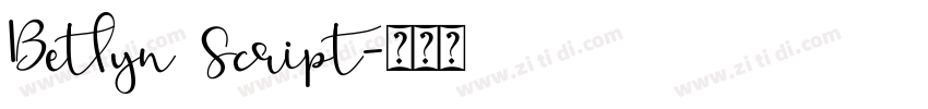 Betlyn Script字体转换